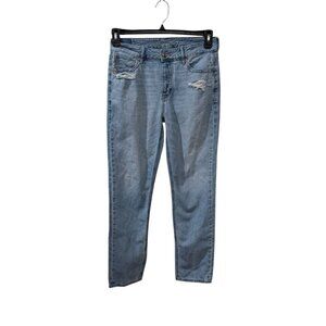 American Eagle Distressed Light Wash tomgirl Jeans Womens Size 2 Denim Casual We